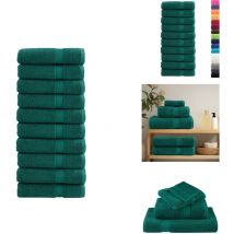 Serviettes de douche de qualité supérieure solund 10 pcs vert - Serviettes De Bain - Serviettes De Toilette - Serviettes Vertes - Serviettes Douces