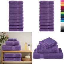 Serviettes de douche de qualité supérieure solund 10 pcs violet - Serviettes De Bain - Serviettes De Toilette - Serviettes Douces - Serviettes