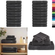 Serviettes de qualité supérieure solund 10 pcs anthracite - Serviettes De Bain - Serviettes De Plage - Serviettes En Coton - Serviettes Douces