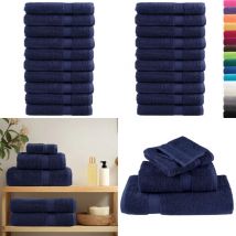 Vidaxl - Serviettes de qualité supérieure solund 10 pcs bleu marine - Serviettes De Bain - Serviettes De Plage - Serviettes En Coton - Serviettes