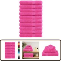 Serviettes de qualité supérieure solund 10 pcs rose 600 g/m² - Serviettes De Bain - Serviettes De Plage - Serviettes Roses - Serviettes Coton