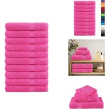 Serviettes de qualité supérieure solund 10 pcs rose 600 g/m² - Serviettes De Bain - Serviettes De Plage - Serviettes Roses - Serviettes Coton