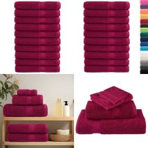Serviettes de qualité supérieure solund 10pcs bordeaux 600 g/m² - Serviettes De Bain - Serviettes Rouges - Serviettes Coton - Serviettes Grandes