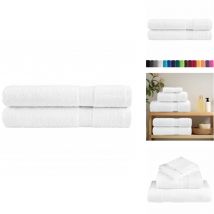 Serviettes de qualité supérieure solund 2 pcs blanc 600 g/m² - Serviettes De Bain - Serviettes Blanches - Serviettes Coton - Serviettes Grandes