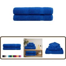 Serviettes de qualité supérieure SOLUND 2 pcs bleu 600 g/m² - Serviettes De Bain - Serviettes De Plage - Serviettes En Coton - Serviettes Bleues