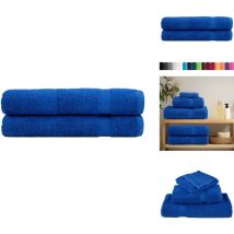 Serviettes de qualité supérieure solund 2 pcs bleu 600 g/m² - Serviettes De Bain - Serviettes De Plage - Serviettes En Coton - Serviettes Bleues