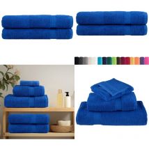 Serviettes de qualité supérieure solund 2 pcs bleu 600 g/m² - Serviettes De Bain - Serviettes De Plage - Serviettes En Coton - Serviettes Bleues