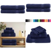 Serviettes de qualité supérieure solund 2 pcs bleu marine - Serviettes De Bain - Serviettes De Plage - Serviettes En Coton - Serviettes Douces