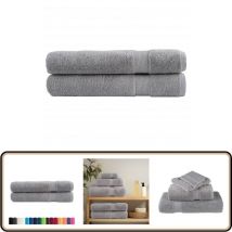 Serviettes de qualité supérieure solund 2 pcs gris 600 g/m² - Serviettes De Bain - Serviettes Grises - Serviettes Moelleuses - Serviettes Coton