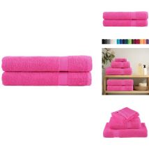 Serviettes de qualité supérieure solund 2 pcs rose 600 g/m² - Serviettes De Bain - Serviettes De Plage - Serviettes Roses - Serviettes Coton