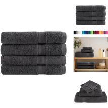 Vidaxl - Serviettes de qualité supérieure solund 4 pcs anthracite - Serviettes De Bain - Serviettes De Plage - Serviettes En Coton - Serviettes