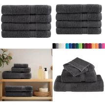 Vidaxl - Serviettes de qualité supérieure solund 4 pcs anthracite - Serviettes De Bain - Serviettes De Plage - Serviettes En Coton - Serviettes