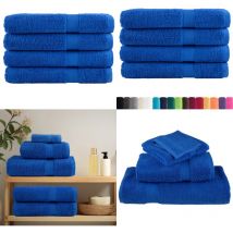 Serviettes de qualité supérieure solund 4 pcs bleu 600 g/m² - Serviettes De Bain - Serviettes De Plage - Serviettes En Coton - Serviettes Bleues