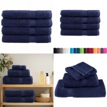 Serviettes de qualité supérieure solund 4 pcs bleu marine - Serviettes De Bain - Serviettes De Plage - Serviettes En Coton - Serviettes Bleues