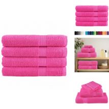 Serviettes de qualité supérieure solund 4 pcs rose 600 g/m² - Serviettes De Bain - Serviettes De Plage - Serviettes Roses - Serviettes Coton