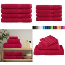 Serviettes de qualité supérieure solund 4 pcs rouge 600 g/m² - Serviettes De Bain - Serviettes Rouges - Serviettes De Plage - Serviettes En Coton