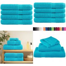Serviettes de qualité supérieure SOLUND 4 pcs turquoise - Serviettes De Bain - Serviettes De Plage - Serviettes Turquoises - Serviettes Coton