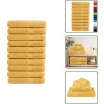 Serviettes de sauna de qualité supérieure solund 10 pcs doré - Serviettes De Sauna - Serviettes De Bain - Serviettes En Coton - Serviettes Dorées