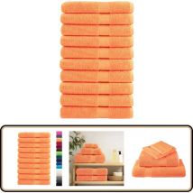 Serviettes de sauna de qualité supérieure solund 10 pcs orange - Serviettes De Sauna - Serviettes De Bain - Serviettes En Coton - Serviettes