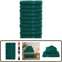 Serviettes de sauna de qualité supérieure solund 10 pcs vert - Serviettes De Sauna - Serviettes De Bain - Serviettes En Coton - Serviettes