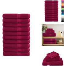 Serviettes de sauna de qualité supérieure solund 10pcs bordeaux - Serviettes De Sauna - Serviettes De Bain - Serviettes En Coton - Serviettes