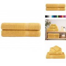 Serviettes de sauna de qualité supérieure solund 2 pcs doré - Serviettes De Sauna - Serviettes De Bain - Serviettes En Coton - Serviettes Dorées