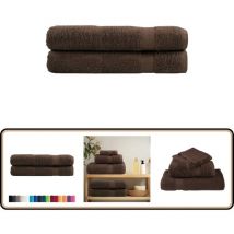 Serviettes de sauna de qualité supérieure solund 2 pcs marron - Serviettes De Sauna - Serviettes De Bain - Serviettes En Coton - Serviettes