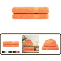 Serviettes de sauna de qualité supérieure solund 2 pcs orange - Serviettes De Sauna - Serviettes De Bain - Serviettes En Coton - Serviettes