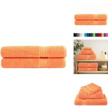 Serviettes de sauna de qualité supérieure solund 2 pcs orange - Serviettes De Sauna - Serviettes De Bain - Serviettes En Coton - Serviettes