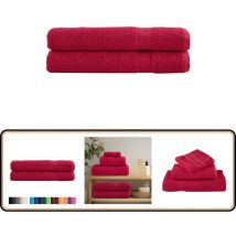 Serviettes de sauna de qualité supérieure solund 2 pcs rouge - Serviettes De Sauna - Serviettes De Bain - Serviettes En Coton - Serviettes Rouges