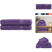 Serviettes de sauna de qualité supérieure solund 2 pcs violet - Serviettes De Sauna - Serviettes De Bain - Serviettes En Coton - Serviettes Douces