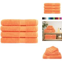 Serviettes de sauna de qualité supérieure solund 4 pcs orange - Serviettes De Sauna - Serviettes De Bain - Serviettes En Coton - Serviettes