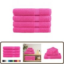Serviettes de sauna de qualité supérieure solund 4 pcs rose - Serviettes De Sauna - Serviettes De Bain - Serviettes En Coton - Serviettes Roses