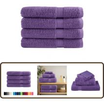 Serviettes de sauna de qualité supérieure solund 4 pcs violet - Serviettes De Sauna - Serviettes De Bain - Serviettes En Coton - Serviettes Douces