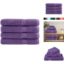 Serviettes de sauna de qualité supérieure solund 4 pcs violet - Serviettes De Sauna - Serviettes De Bain - Serviettes En Coton - Serviettes Douces