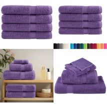 Serviettes de sauna de qualité supérieure SOLUND 4 pcs violet - Serviettes De Sauna - Serviettes De Bain - Serviettes En Coton - Serviettes Douces