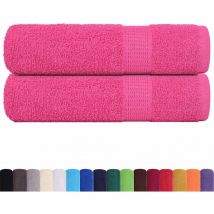 Essuie-mains 2 pcs rose 50x100 cm 360 g/m² 100% coton Vidaxl