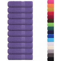 Essuie-mains 10 pcs violet 50x100 cm 360 g/m² 100% coton Vidaxl