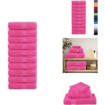 Serviettes de visage de qualité supérieure solund 10 pcs rose - Serviettes De Toilette - Serviettes Faciales - Serviettes En Coton - Serviettes Roses