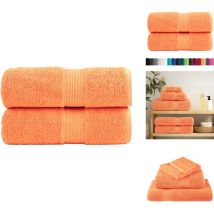 Serviettes de visage de qualité supérieure solund 2 pcs orange - Serviettes De Visage - Serviettes De Toilette - Serviettes En Coton - Serviettes