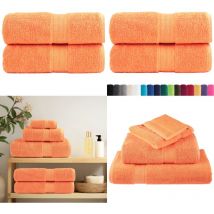 Serviettes de visage de qualité supérieure solund 2 pcs orange - Serviettes De Visage - Serviettes De Toilette - Serviettes En Coton - Serviettes
