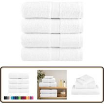 Serviettes de visage de qualité supérieure solund 4 pcs blanc - Serviettes De Visage - Serviettes Blanches - Serviettes De Toilette - Serviettes En