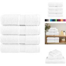 Serviettes de visage de qualité supérieure solund 4 pcs blanc - Serviettes De Visage - Serviettes Blanches - Serviettes De Toilette - Serviettes En