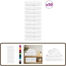 Serviettes de visage de qualité supérieure solund 50 pcs blanc - Serviettes De Visage - Serviettes Blanches - Serviettes De Toilette - Serviettes En