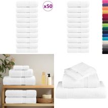 Serviettes de visage de qualité supérieure solund 50 pcs blanc - Serviettes De Visage - Serviettes Blanches - Serviettes De Toilette - Serviettes En
