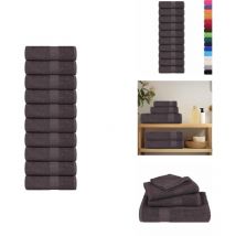 Serviettes d'invité 10pcs anthracite 30x50cm 360g/m² 100% coton - Serviette D'invité - Serviettes D'invité - Serviette - Serviette De Bain