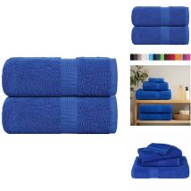 Vidaxl - Serviettes d'invité 2 pcs bleu 30x50 cm 360 g/m² 100% coton - Serviette D'invité - Serviettes D'invité - Serviette - Serviette De Bain
