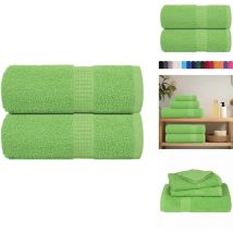 Vidaxl - Serviettes d'invité 2pcs vert pomme 30x50cm 360 g/m² 100% coton - Serviette D'invité - Serviettes D'invité - Serviette - Serviette De Bain