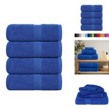 Vidaxl - Serviettes d'invité 4 pcs bleu 30x50 cm 360 g/m² 100% coton - Serviette D'invité - Serviettes D'invité - Serviette - Serviette De Bain