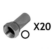 SERVIMAT 20 Fiches F 7 mm à Visser avec Joint TNT Sat TV